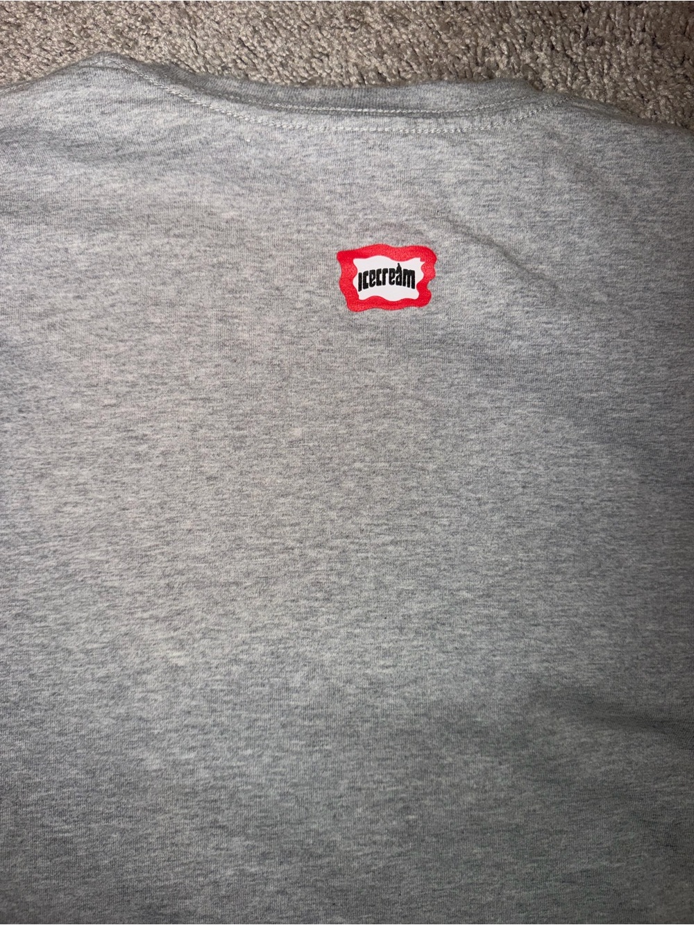 Ice Cream Gray Graphic Tee with Ice Cream 8Ball Skull Design - Picture 5 of 5